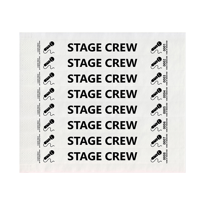 White Standard Design 23mm Paper Wristbands